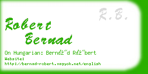 robert bernad business card